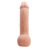 Телесный гибкий фаллоимитатор на присоске Johnson - 22,2 см. купить в секс шопе