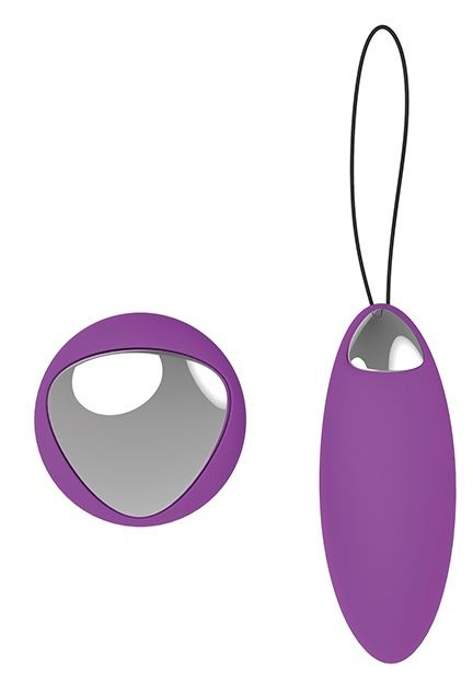 Фиолетовое перезаряжаемое виброяйцо Remote Duo Pleasure купить в секс шопе