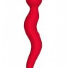 Красный жезловый вибромассажёр Cassi - 21 см. купить в секс шопе