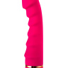 Розовый рельефный вибромассажер - 16 см. купить в секс шопе