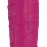 Ярко-розовый вибратор-реалистик Vibra Lotus - 15,5 см. купить в секс шопе