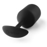 Чёрная пробка для ношения B-vibe Snug Plug 4 - 14 см. купить в секс шопе