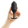 Чёрная пробка для ношения B-vibe Snug Plug 4 - 14 см. купить в секс шопе