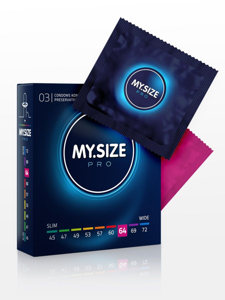 Презервативы MY.SIZE размер 64 - 3 шт. купить в секс шопе