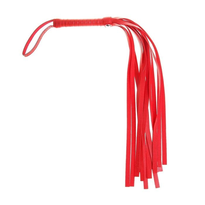 Красная плеть из искусственной кожи - 43 см. купить в секс шопе