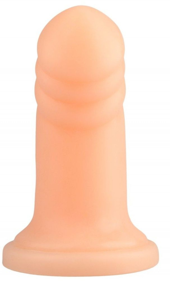 Телесная реалистичная анальная втулка с широким основанием - 18,5 см. купить в секс шопе