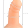 Телесная реалистичная анальная втулка с широким основанием - 18,5 см. купить в секс шопе