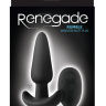 Чёрная анальная вибропробка с пультом ДУ Renegade Rumble Wireless Plug - 10 см. купить в секс шопе