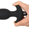 Чёрная анальная вибровтулка Black Velvet с 5 скоростями - 12 см. купить в секс шопе
