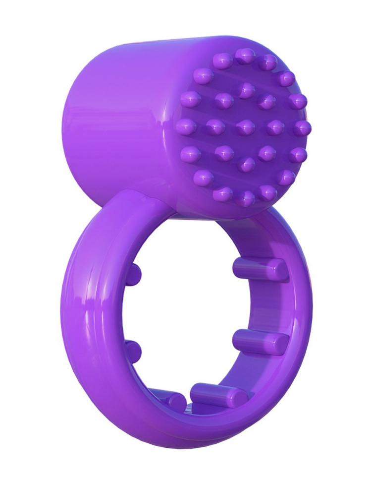 Фиолетовое эрекционное кольцо с вибрацией Sensual Touch Love Ring купить в секс шопе