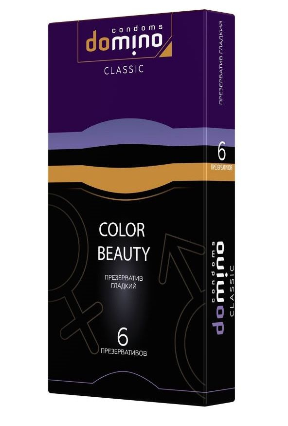 Разноцветные презервативы DOMINO Colour Beauty - 6 шт. купить в секс шопе