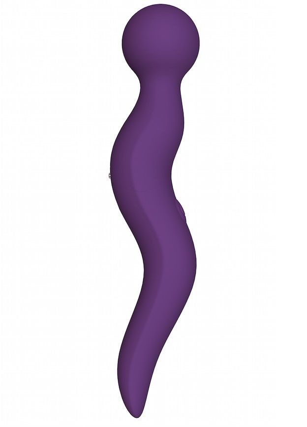Фиолетовый жезловый вибромассажёр Cassi - 21 см. купить в секс шопе