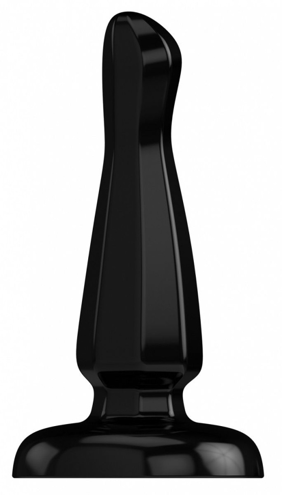Чёрный анальный стимулятор Bottom Line 6  Model 3 Rubber Black - 15,5 см. купить в секс шопе