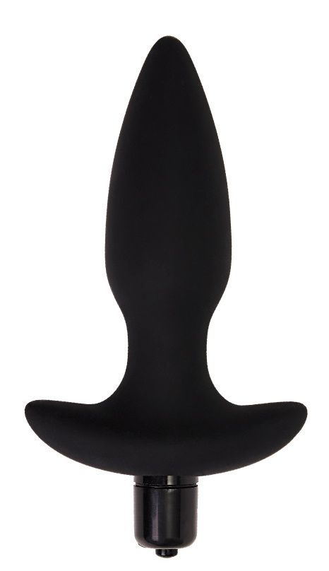 Черная анальная вибропробка Hati - 14,5 см. купить в секс шопе