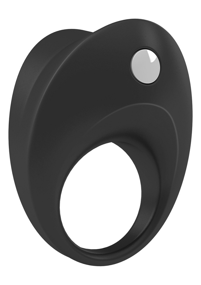 Чёрное эрекционное кольцо B10 с вибрацией купить в секс шопе