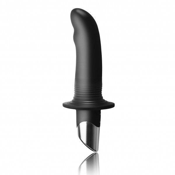 Черный вибромассажер простаты Falex - 18,4 см. купить в секс шопе
