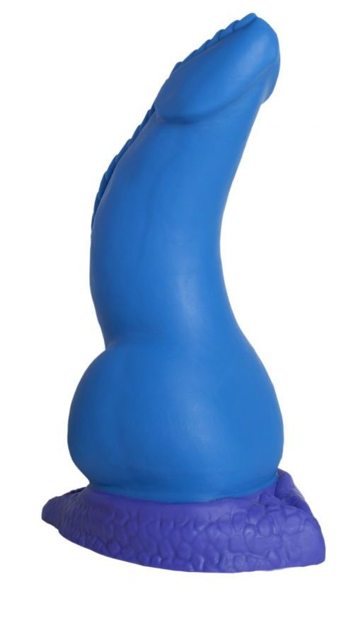 Синий фаллоимитатор  Дракон Эглан Large  - 26 см. купить в секс шопе