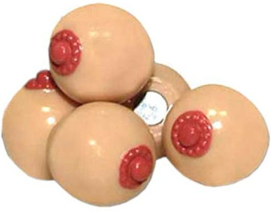 Магнитные держатели в форме груди - 5 шт. купить в секс шопе