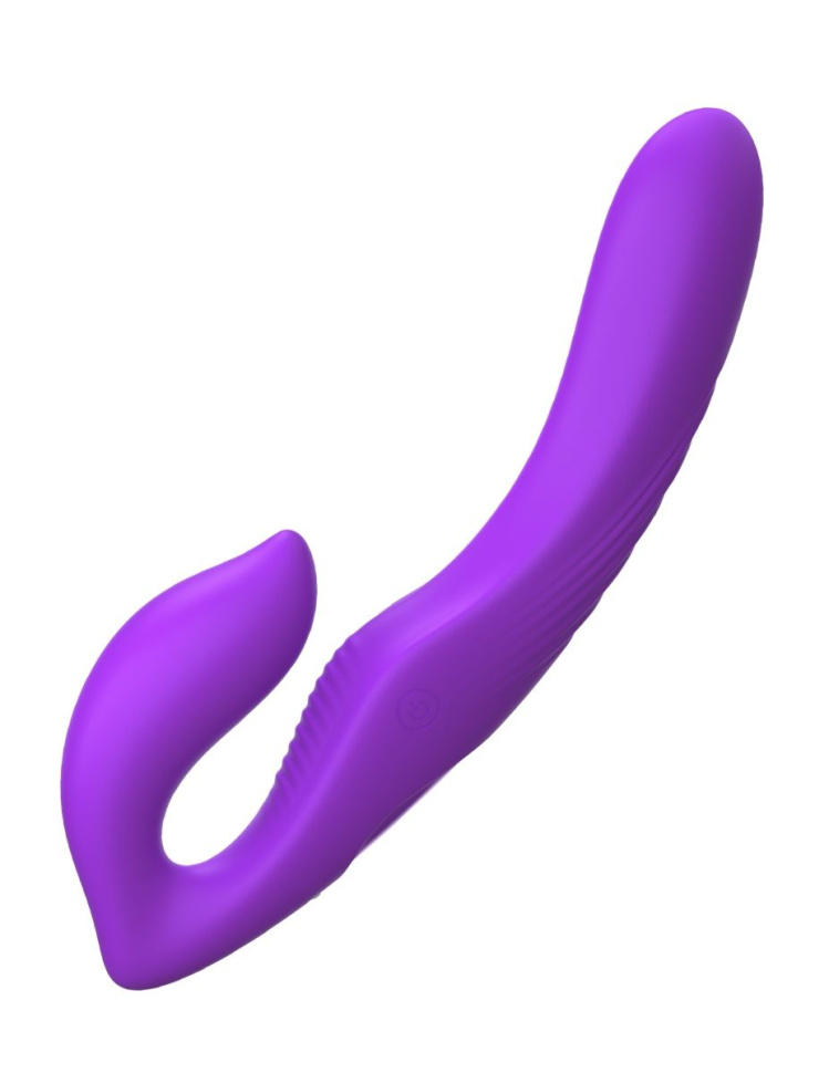 Фиолетовый безремневой вибрострапон с пультом Ultimate Strapless Strap-On - 22,22 см. купить в секс шопе