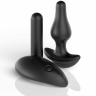 Черные трусики Remote Bowtie Bikini S-M-L с вибрацией и анальным стимулятором купить в секс шопе