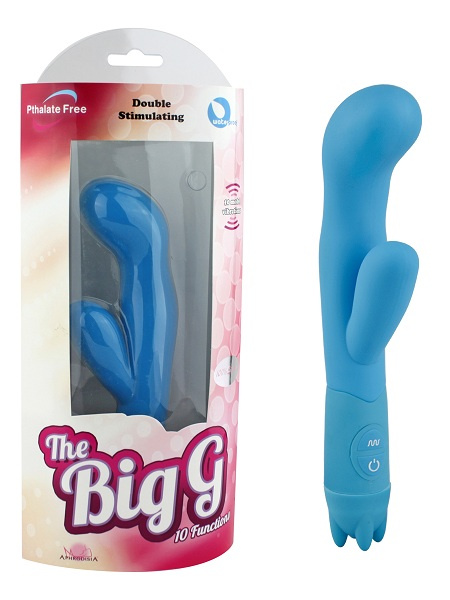 Вибростимулятор точки G The Big G голубого цвета купить в секс шопе