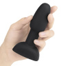 Чёрная анальная пробка с римминг-эффектом RIMMING PETITE - 12,4 см. купить в секс шопе