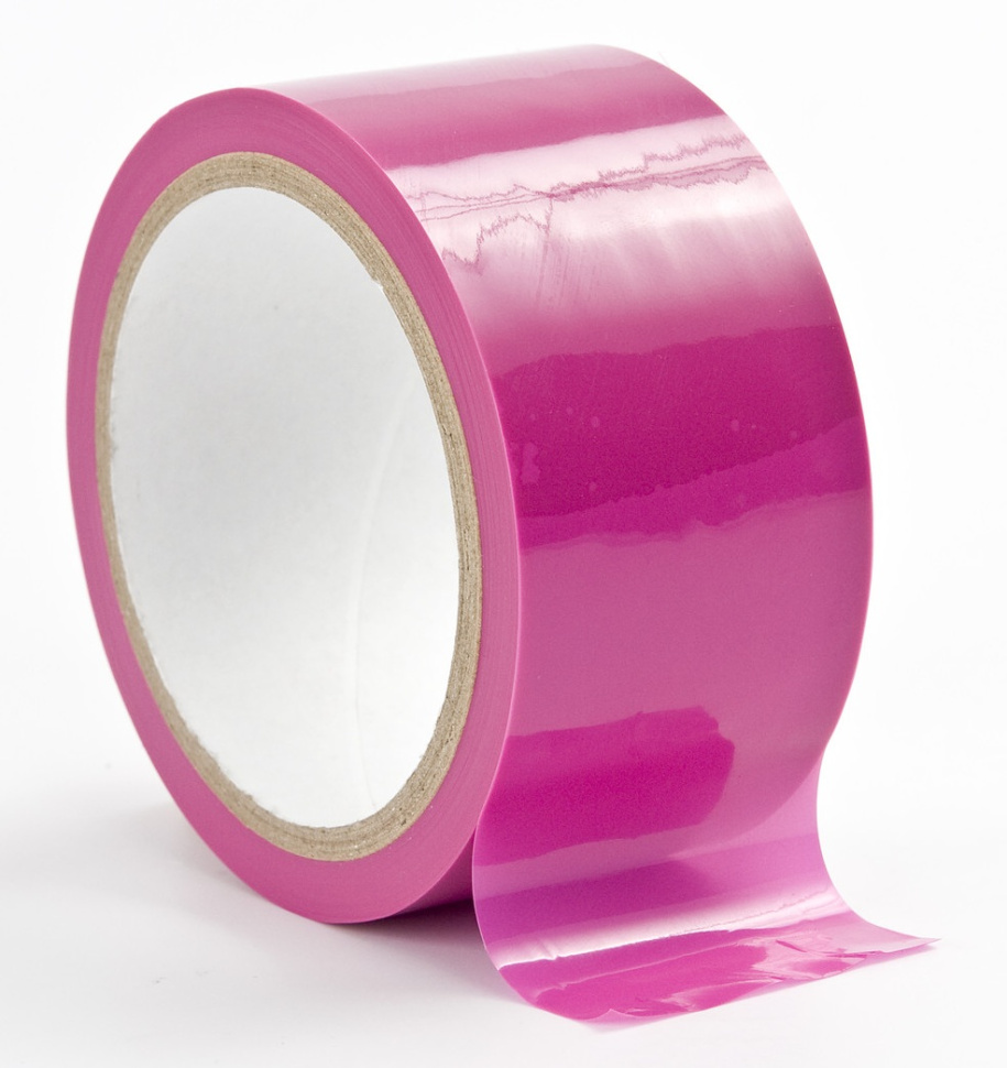 Розовая лента для связывания Bondage Tape купить в секс шопе