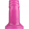 Розовая реалистичная анальная втулка с широким основанием - 18,5 см. купить в секс шопе