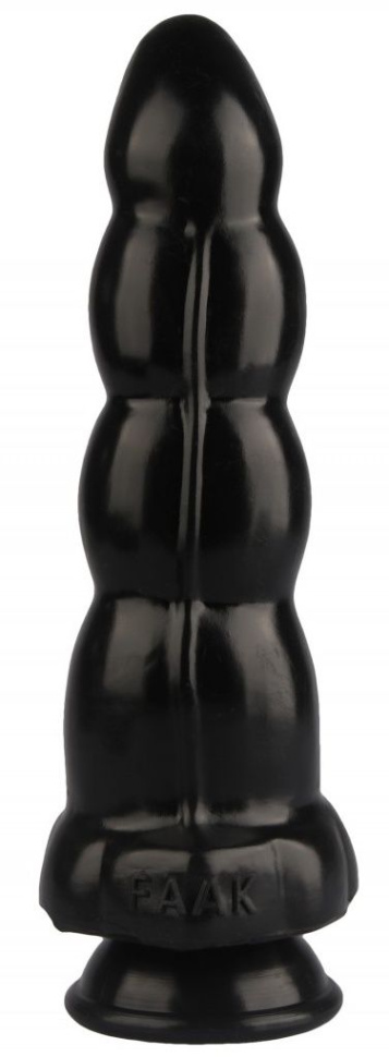 Черная анальная втулка-елочка - 22 см. купить в секс шопе