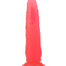 Розовый фаллоимитатор без мошонки с присоской - 17 см. купить в секс шопе