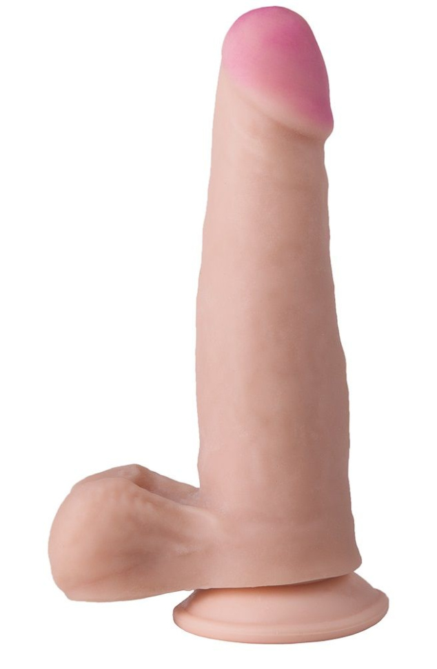 Фаллоимитатор из неосикн на присоске - 18,5 см. купить в секс шопе