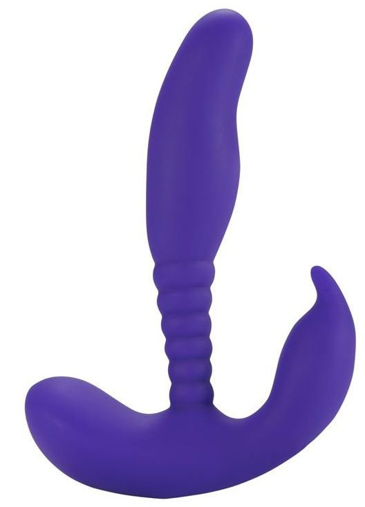 Фиолетовый стимулятор простаты Anal Pleasure Dual Vibrating Prostate Stimulator - 13,5 см. купить в секс шопе
