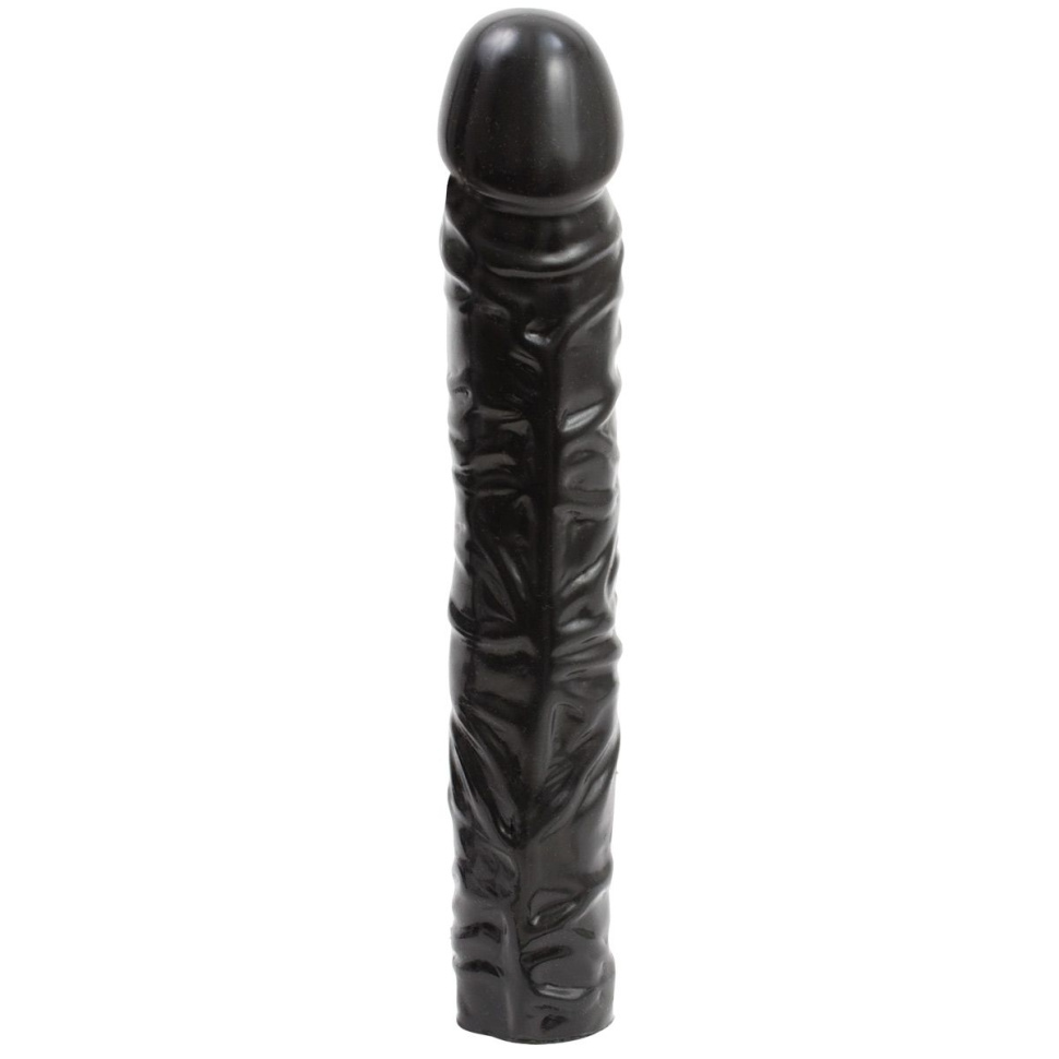 Черный реалистичный фаллоимитатор Classic 10 - 25,4 см. купить в секс шопе