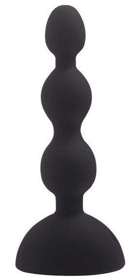 Черный анальный вибростимулятор Anal Beads S - 14,5 см.  купить в секс шопе