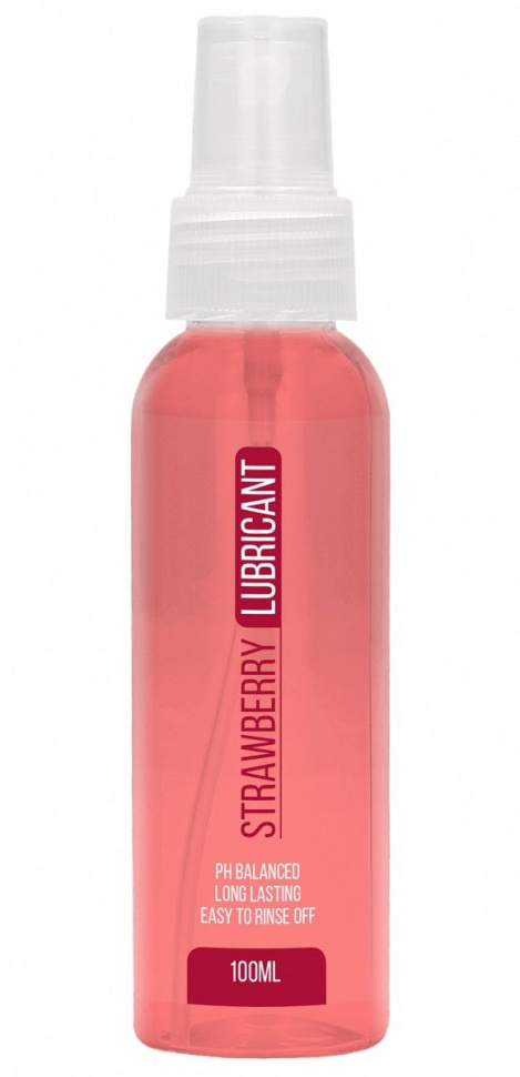 Лубрикант на водной основе с ароматом клубники Strawberry Lubricant - 100 мл. купить в секс шопе