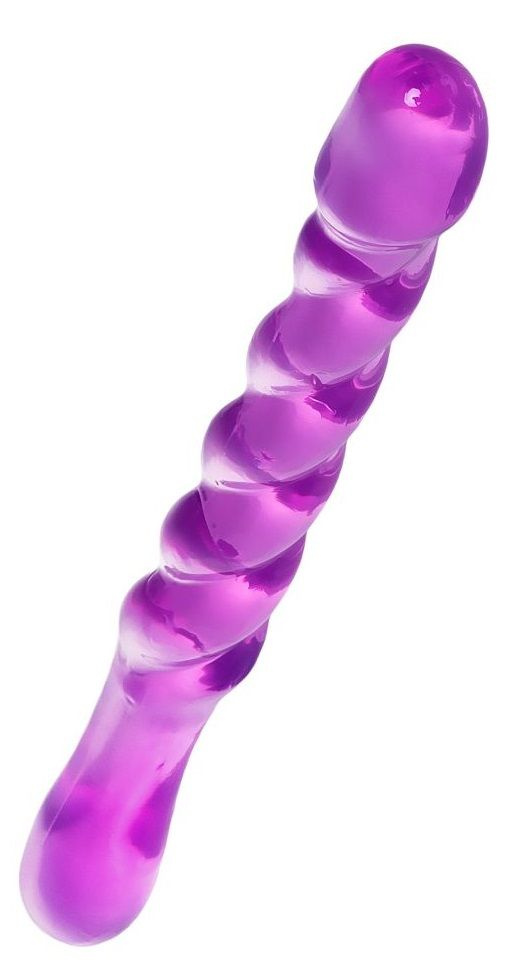 Фиолетовый двусторонний фаллоимитатор Tanza - 27,5 см. купить в секс шопе