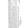 Прозрачная гелевая насадка с рельефом - 13 см. купить в секс шопе