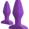 Набор из 2 фиолетовых анальных пробок с рельефом Her Designer Love Plug Set купить в секс шопе