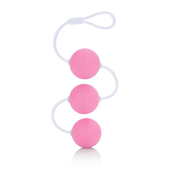 Три розовых вагинальных шарика FIRST TIME  купить в секс шопе