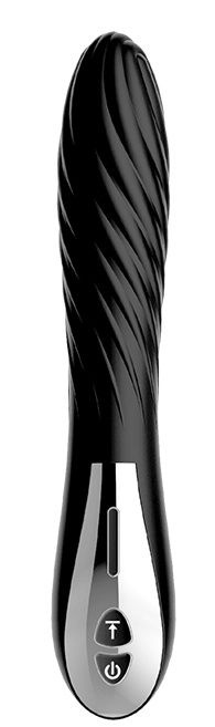 Черный вибромассажер MAGIC SPIRAL TWIST - 14,5 см. купить в секс шопе