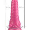 Розовая рельефная винтообразная анальная втулка - 20,5 см. купить в секс шопе