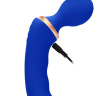 Синий двусторонний вибратор Charm - 18 см. купить в секс шопе