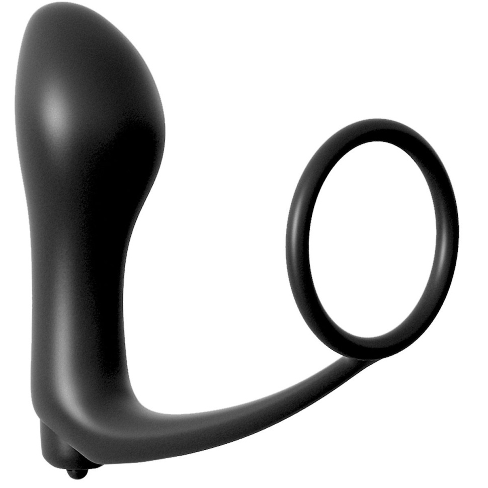 Анальная пробка с вибрацией с эрекционным кольцом Ass-Gasm Cockring Vibrating Plug  купить в секс шопе