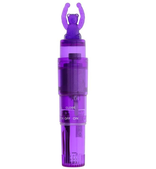 Фиолетовый клиторальный стимулятор-ракета с мишкой GOOD VIBES BEAR VIBRATOR купить в секс шопе