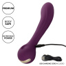 Фиолетовый изогнутый вибромассажер Passion - 21,5 см. купить в секс шопе