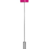 Розовая шлёпалка Leather Square Tiped Crop с наконечником-квадратом - 56 см. купить в секс шопе