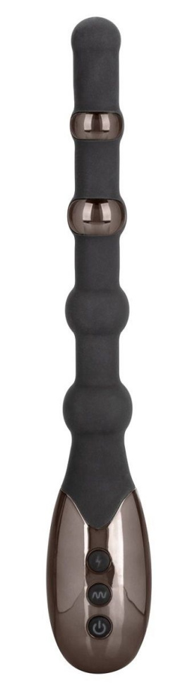 Черный анальный электростимулятор Volt Electro-Beads - 23,5 см. купить в секс шопе