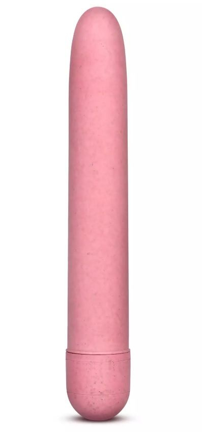 Розовый биоразлагаемый вибратор Eco - 17,8 см. купить в секс шопе