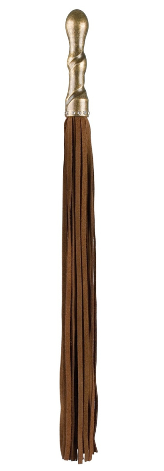 Коричневая плетка Luxury Whip Copper с покрытой медью рукоятью купить в секс шопе