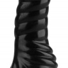 Черная рельефная винтообразная анальная втулка - 20,5 см. купить в секс шопе